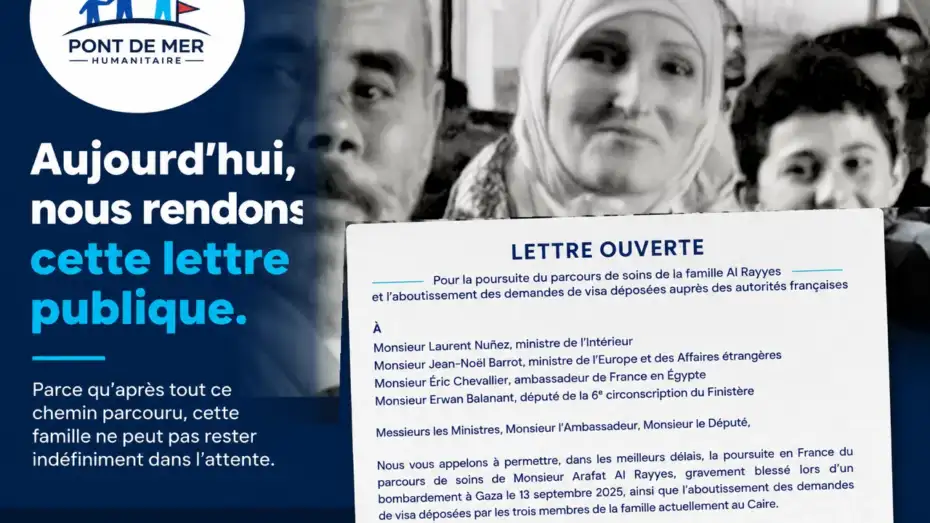 Lettre ouverte pour la poursuite du parcours de soins de la famille Al Rayyes et l’aboutissement des demandes de visa