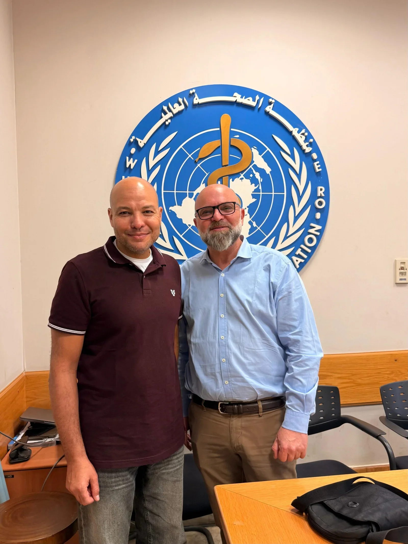 Réunion de coordination avec des acteurs humanitaires et médicaux.